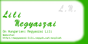 lili megyaszai business card